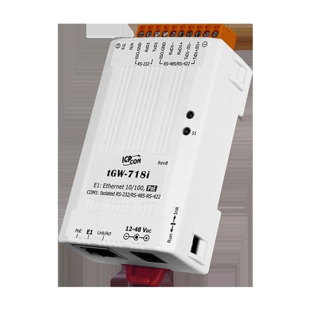 ICP DAS tGW718i Modbus TCP to RTU / ASCII gateway, 1 RS 232/422/485 tGW718i